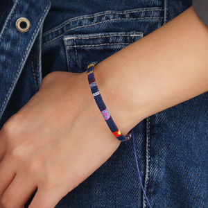 Bracelet en corde tressée en gros Bracelet en tissu coloré Bracelet d'<span class=keywords><strong>amitié</strong></span> tissé de Bohême pour unisexe - Product Image 2