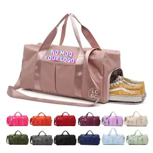 Beste Verkoop Sport En Fitness Natte En Droge Nylon Roze Dufflel Tas Grote Capaciteit Waterdichte Sport Reizen Plunjezak