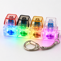 Porte-clés LED créatif personnalisé avec touches de clavier lumineuses, jouet anti-stress à plusieurs couleurs