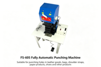 Machine à poinçonner automatique FS-605 de haute qualité, 6 aiguilles, capacité 140/min, 220V 200W, pour empeignes de chaussures, ceintures en cuir et œillets de vêtements
