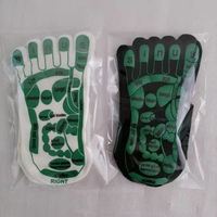 Nouvelles chaussettes de thérapie par acupression couleur unie 2026, chaussettes de massage des pieds, chaussettes à cinq doigts