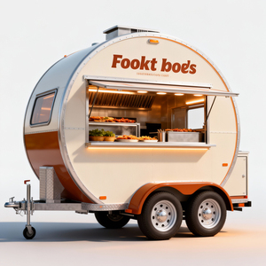 Camion de restauration rapide, bar mobile, remorque à glaces, café mobile, cuisine mobile en acier inoxydable, remorque alimentaire vintage avec équipement complet - Product Image 3