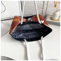 Sacs fourre-tout en toile de coton personnalisés avec impression de logo, poche unie vierge et poignée d'épaule à fermeture éclair, Extra Large Shopping
