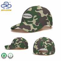 Fábrica de Gorras con Certificación BSCI, Gorra de Béisbol con Estampado de Camuflaje Personalizado OEM con Logotipo Ovalado Privado para Campamento y Uso al Aire Libre