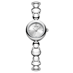 Reloj de Lujo para Mujer, Dorado, Esfera Redonda con Diseño de Rayos de Sol, Números Romanos, Brazalete de Eslabones con Burbujas, Elegante Reloj de Cuarzo - Product Image 5