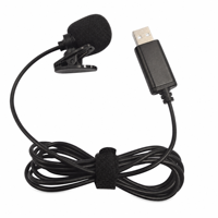 Microphone USB à pince omnidirectionnel de 2 m avec prise USB pour ordinateur de bureau, diffusion en direct, interphone vocal POS
