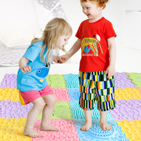 Tapis sensoriels pour enfants autistes, tapis de jeu de massage, puzzle, jeu, carreaux de sol texturés en silicone pour enfants et tout-petits
