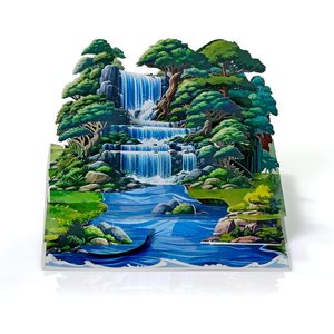 Pop Up Greeting Card 3D Father's Day Card For Dad Grandpa Godfather Irregular Shape <b>Paper</b> Digital Printing <b>Gloss</b> Lamination - Product Image 5