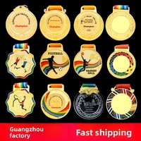 Médailles et trophées personnalisés en alliage de zinc avec impression couleur pour les compétitions de basketball, les jours sportifs scolaires, les marathons - Conception gratuite
