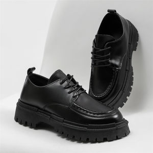 Wholesale Men's Luxury Fashion Leather <b>Height</b> <b>Increasing</b> Casual Shoes Lace-Up Walking Style Designer Shoes EVA <b>Insole</b> - Product Image 1