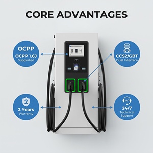 Chargeur rapide DC certifié TUV CE 180 kW 120 kW CCS2 à double connecteur OCPP 1.6J, station de <span class=keywords><strong>recharge</strong></span> pour véhicules <span class=keywords><strong>électrique</strong></span>s à poser au sol, <span class=keywords><strong>prix</strong></span> usine - Product Image 3