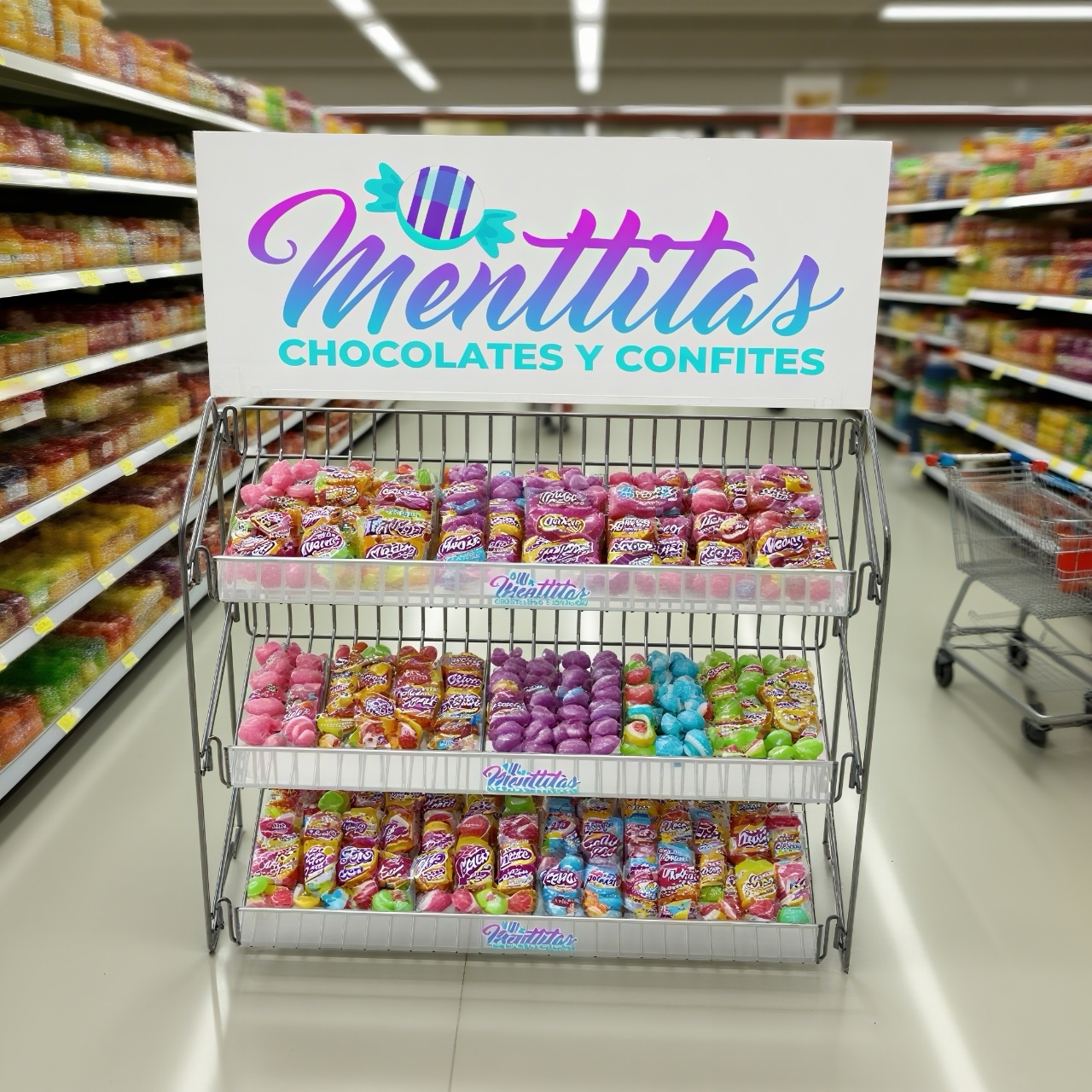 Apache Customized Metal Iron Wire Stand Easy Assembly for Supermarkets & Retail Stores & Snack Brands — view 4