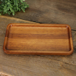 Affordable Handmade Wooden Serving Tray for Breakfast, Tea, Coffee, Snacks and Fruits with Elegant Rustic Finish for <b>Home</b> Dining - Product Image 1