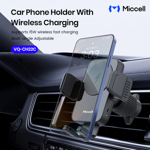 Support de téléphone de <span class=keywords><strong>voiture</strong></span> Miccell en gros avec charge rapide sans fil 15W pour grille d'aération de <span class=keywords><strong>voiture</strong></span> et smartphone - Product Image 2