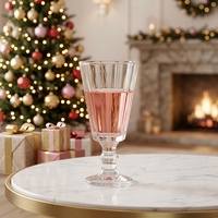 Nouveau Verre à Vin en Cristal Style Européen, Gobelet Français, Verre à Champagne Côtelé pour Fêtes, Verres à Vodka et Liqueurs
