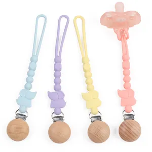 Newsun serie a forma di elefante accessori per bambini in Silicone masticabile supporto per ciuccio fittizio in Silicone Bebe Clip per massaggiagengive