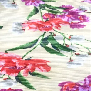 Färben von Polyester-Strick falten für Kleider mit Blumenmuster