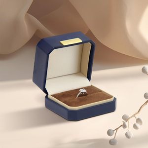 Luxury Square PU Leather Jewelry <b>Storage</b> Box for <b>Rings</b> and Bracelets - Product Image 2