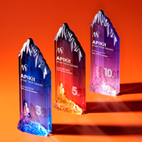 Trofeo de Cristal Artificial Personalizado de Alta Gama, Creativo, Conmemorativo, para Campeones de Competencias, Reuniones Anuales y Premios