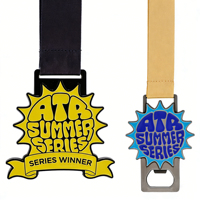 Médaille personnalisée en alliage de zinc pour la série de médailles de course sur sentier, récompense pour les vainqueurs des courses estivales de 5K, 10K, 15K, 20K et des compétitions sportives en plein air