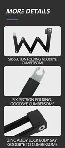 Mini bicicleta antirrobo bicicleta plegable bloqueo eléctrico plegable bicicleta bloqueo E <span class=keywords><strong>Scooter</strong></span> cerraduras plegables - Product Image 5