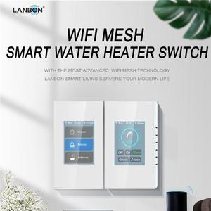 Interrupteur intelligent pour <span class=keywords><strong>chauffe</strong></span>-<span class=keywords><strong>eau</strong></span> LANBON L8-HB <span class=keywords><strong>20A</strong></span> WiFi avec écran LCD, commande vocale, minuterie, norme européenne - Product Image 5