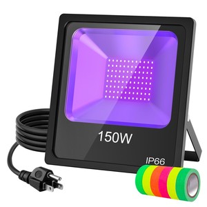 Luz LED UV Púrpura de 150W al por Mayor, Proyector de Luz Negra para Escenarios y Fiestas, Cuerpo de Aluminio, IP66, Fuente de Alimentación CA - Product Image 1