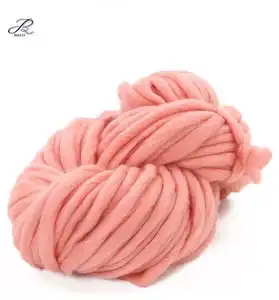Bojay fio gigante, venda a atacado de fio de lã super macio para tecelagem, crochê, tricô, de mão