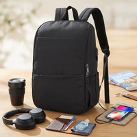 Sac à dos pour ordinateur portable professionnel avec port de charge USB, léger, pour voyage, antivol, pour le bureau et l'école
