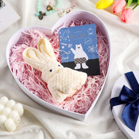Boîte Cadeau en Forme de Cœur pour la Saint-Valentin et Anniversaire, Écologique, Recyclable, Réutilisable, Vide, avec Couvercle Ciel et Terre et Nœud d'Emballage