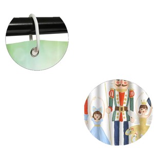 Cortina de Ducha de Poliéster con Diseño de Escena de Ballet Cascanueces Blanco, Cortina de Baño con Impresión Digital Impermeable, Impresión Personalizada, Venta al por Mayor, Moderna - Product Image 5