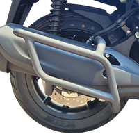 Pare-chocs noir anti-chute avec échappement arrière, accessoires de moto pour Chunfeng 150SC-BXG, rénovation/mise à niveau