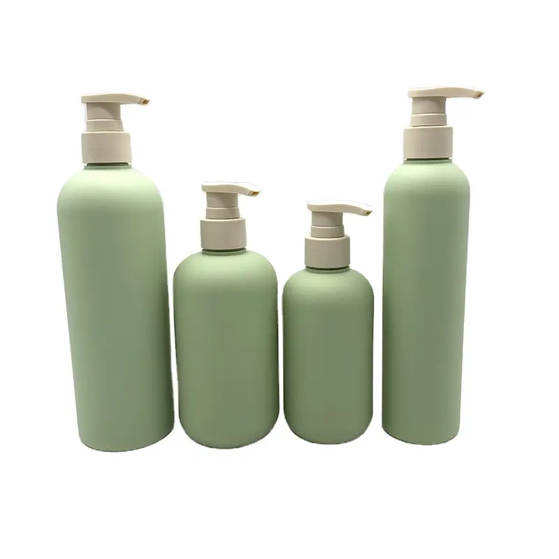PET Plastic Shampoo Bottle Shower Gel Bottle Sanitizer 300ml 400ml 500ml Lotion Pump Cosmetic Bottle