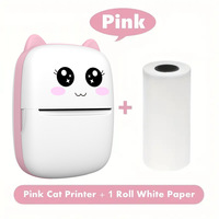 Printer Mini Hitam Putih USB Plastik Nirkabel untuk Pencetakan Foto & Dokumen yang Praktis