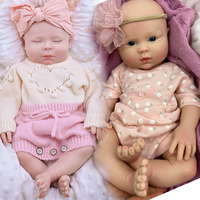 Poupée Reborn en Silicone Souple Corps Entier, Toucher Réaliste de Bébé, 18 Pouces, Fille Nouveau-né, Texture de Peau 3D, Objets de Collection pour Artistes