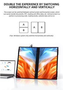 16-inch xách tay Ultra HD 4K Màn hình Kép màn hình gam màu cao với Loại C Giao diện có thể gập lại thiết kế cho các game thủ thiết kế - Product Image 4