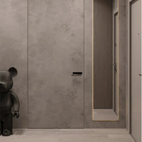 Serrure de porte magnétique-Poignée moderne minimaliste de style italien pour chambre à coucher, accessoire de porte coulissante muette d'intimité