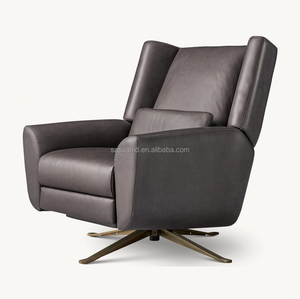 Mécanisme d'inclinaison intégré sophistiqué de conception italienne Sassanid OEM des années 1970 Fauteuil inclinable pivotant en cuir <span class=keywords><strong>Luke</strong></span> - Product Image 2