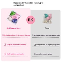 Lessive en perles granulées pour un nettoyage en profondeur, soin multi-effets des tissus, capsules à cinq compartiments 8g, dissolution rapide