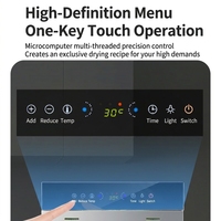 24-bakjes elektrische touchscreen voedseldroger, 2100W, hoogrendements commerciële fruit- en groentedroger met grote capaciteit