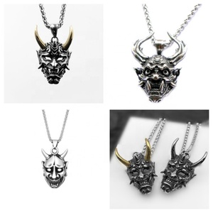 Triangle Ghost Pendant Men's Necklace Character Hipster Nightclub Hip Hop Accessories Necklace <b>Titanium</b> Steel Necklaces Hiphop - Product Image 3
