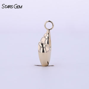 Collier pendentif StarsGem en or massif 14 carats avec diamant de laboratoire 0,6 ct taille poire couleur E, plaqué rhodium vintage, unisexe - Product Image 4