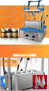 เครื่องผลิตโคนไอศกรีมสแตนเลสขนาดเล็ก รูปทรงวาฟเฟิล สำหรับทำถ้วยกินได้สำหรับกาแฟ ชา และไอศกรีม - Product Image 3