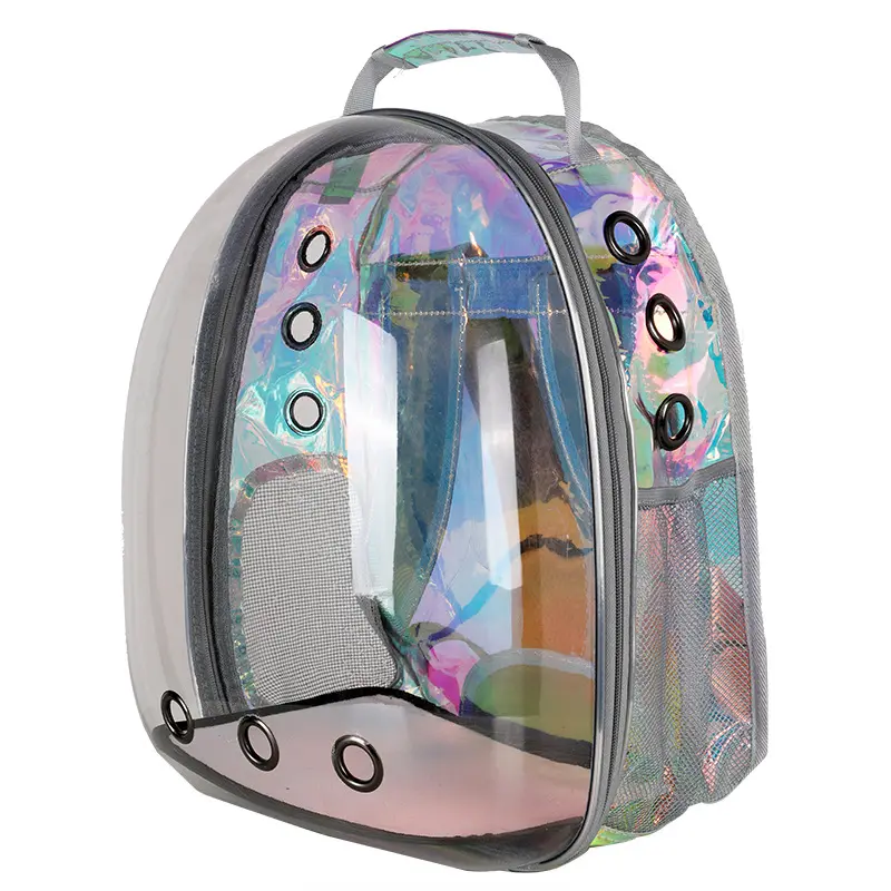 Pet Backpack Carrier with Harness Backpack with Bubble Clear Front for Cats, Small Dogs, Bunnies etc with Harness Included