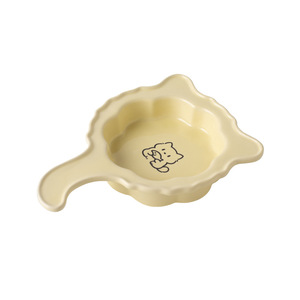 Ceramic <b>Cat</b> Bowl With Handle Food Grade Material For <b>Cats</b> Pet <b>Feeder</b> Rounded Shape - Product Image 5