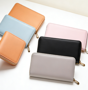 <span class=keywords><strong>Portefeuille</strong></span> long en cuir PU pour <span class=keywords><strong>femme</strong></span> - <span class=keywords><strong>Portefeuille</strong></span> multifonctionnel personnalisable (fermeture éclair dorée, approvisionnement en gros en usine) - Product Image 2