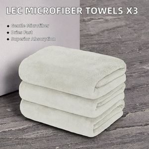 [.co.jp Exclusive] Ensemble de 3 serviettes de bain en microfibre LEC Gekiochi-kun (gris) Texture douce Fibres ultra-fines / Haute absorption / - Product Image 2