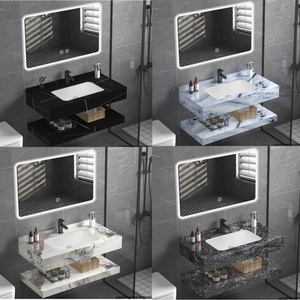 <span class=keywords><strong>Encimera</strong></span> de losa de roca Cerámica debajo del lavabo Baño Mueble de baño montado en la pared - Product Image 1