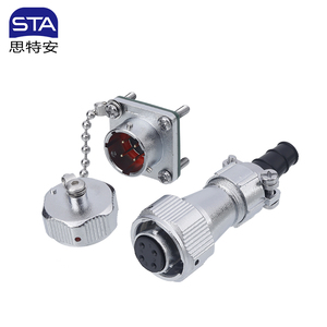 IP67 kết nối không thấm nước hàng không cắm wy16 2 3 4 5 6 7 8 9 10 lõi TE + ZM đảo ngược nữ nam vuông mặt bích ổ cắm - Product Image 1