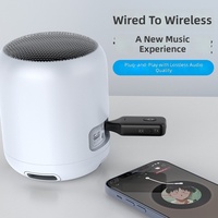 Penerima & Pengirim Nirkabel Mobil 3 in 1, Adaptor Audio BT Hands-Free untuk TV Komputer, Adaptor Panggilan Hands-Free 3.5 Aux
